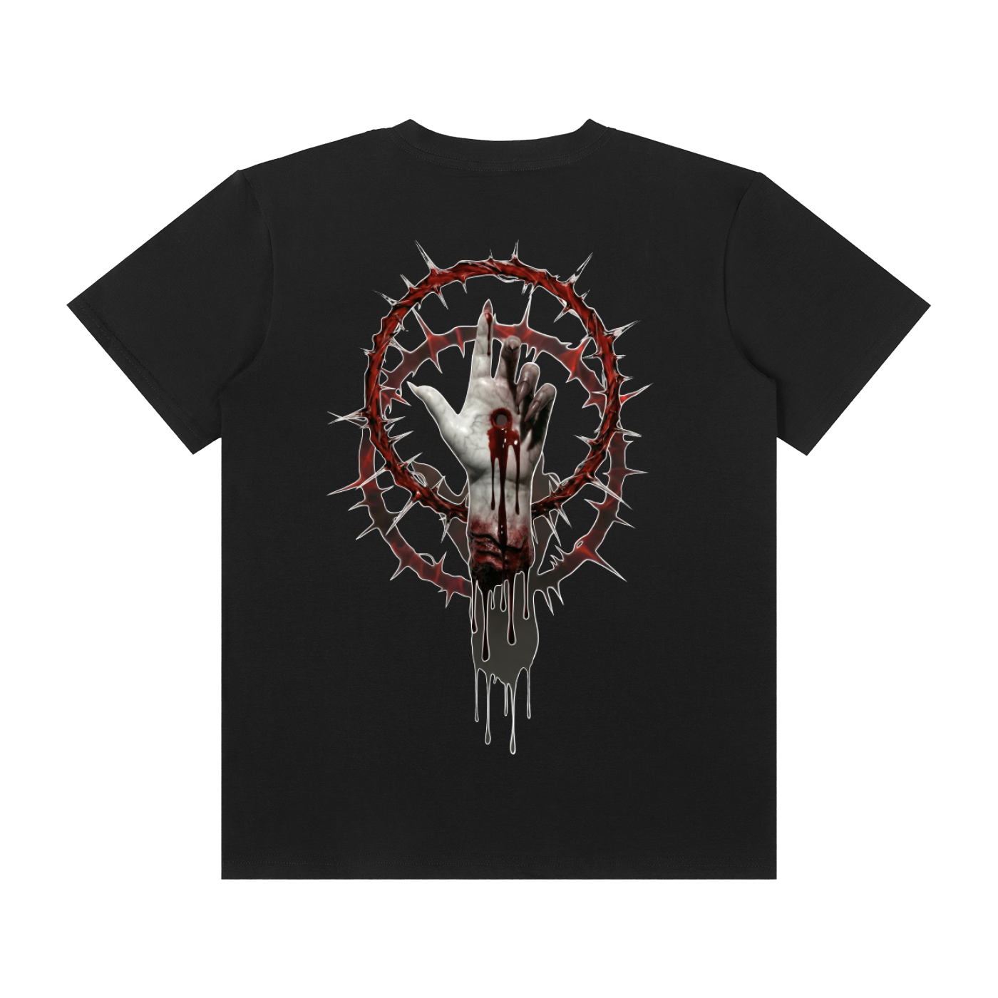 Severed Halo Back Graphic - Unisex Classic Crew Neck Cotton T-Shirt
