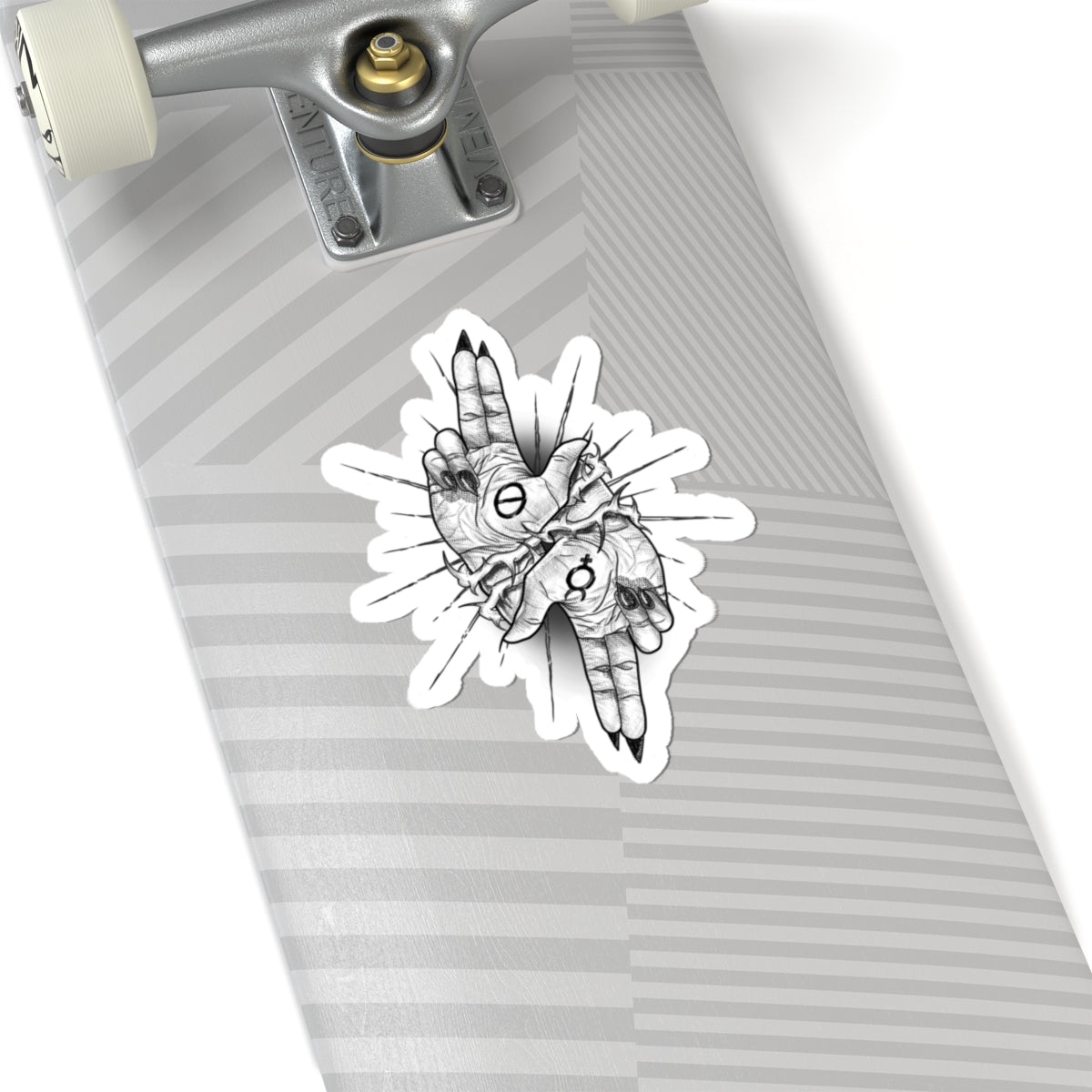 As Above So Below Hands Mystical Occult Sticker — Kiss-Cut Decal