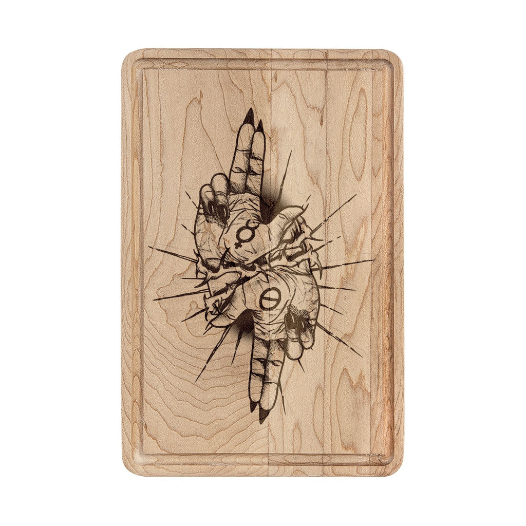 As Above So Below Engraved Wooden Cutting Board