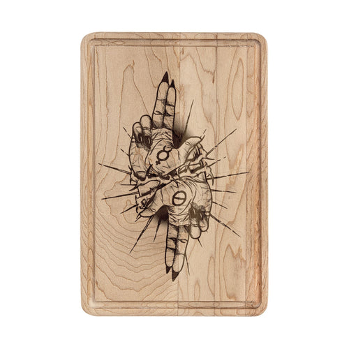 As Above So Below Engraved Wooden Cutting Board