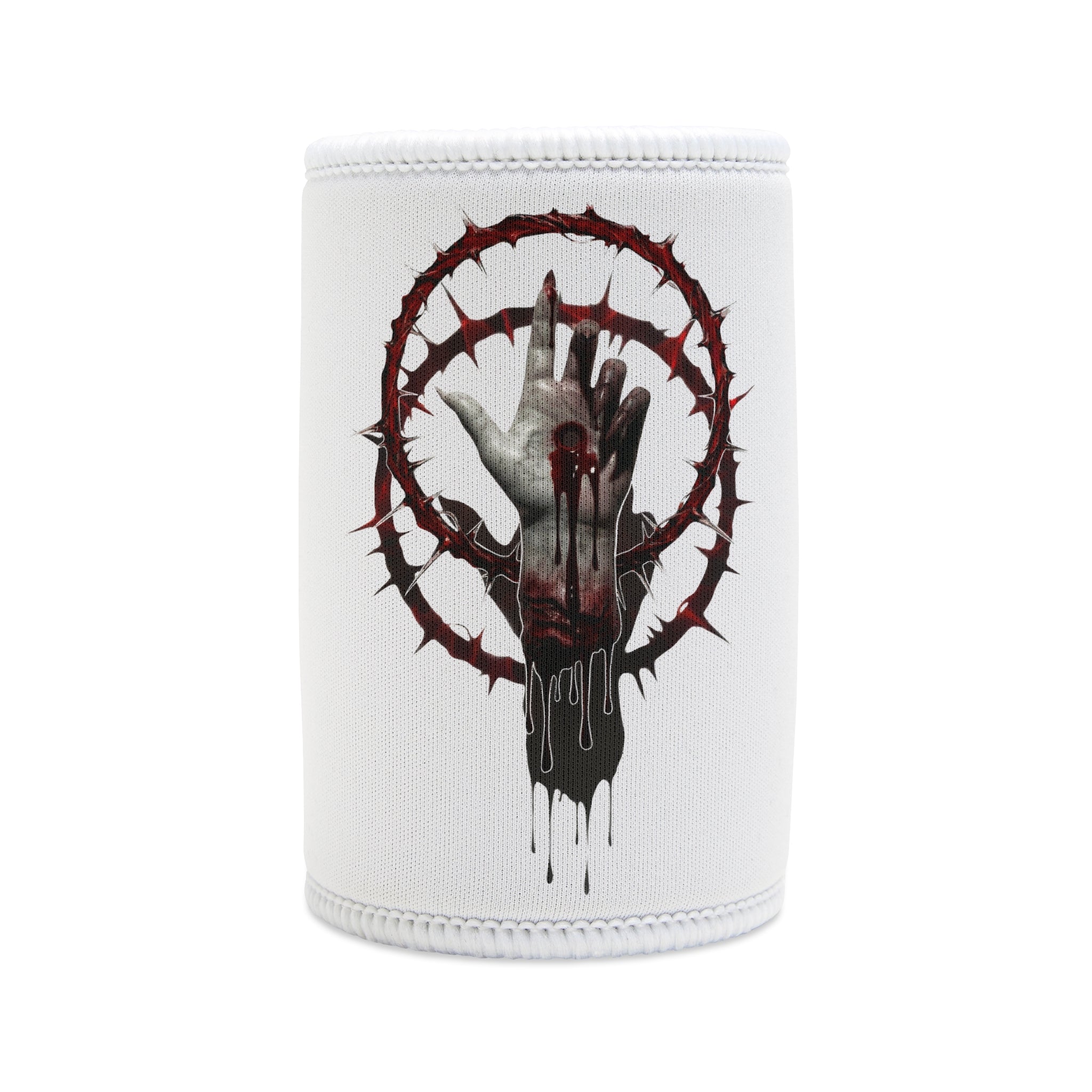 Stubby Cooler — Bloody Hand & Thorn Ring Beer Can Koozie