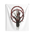 Severed Halo Logo Wall Tapestry — White Brand Emblem Decor