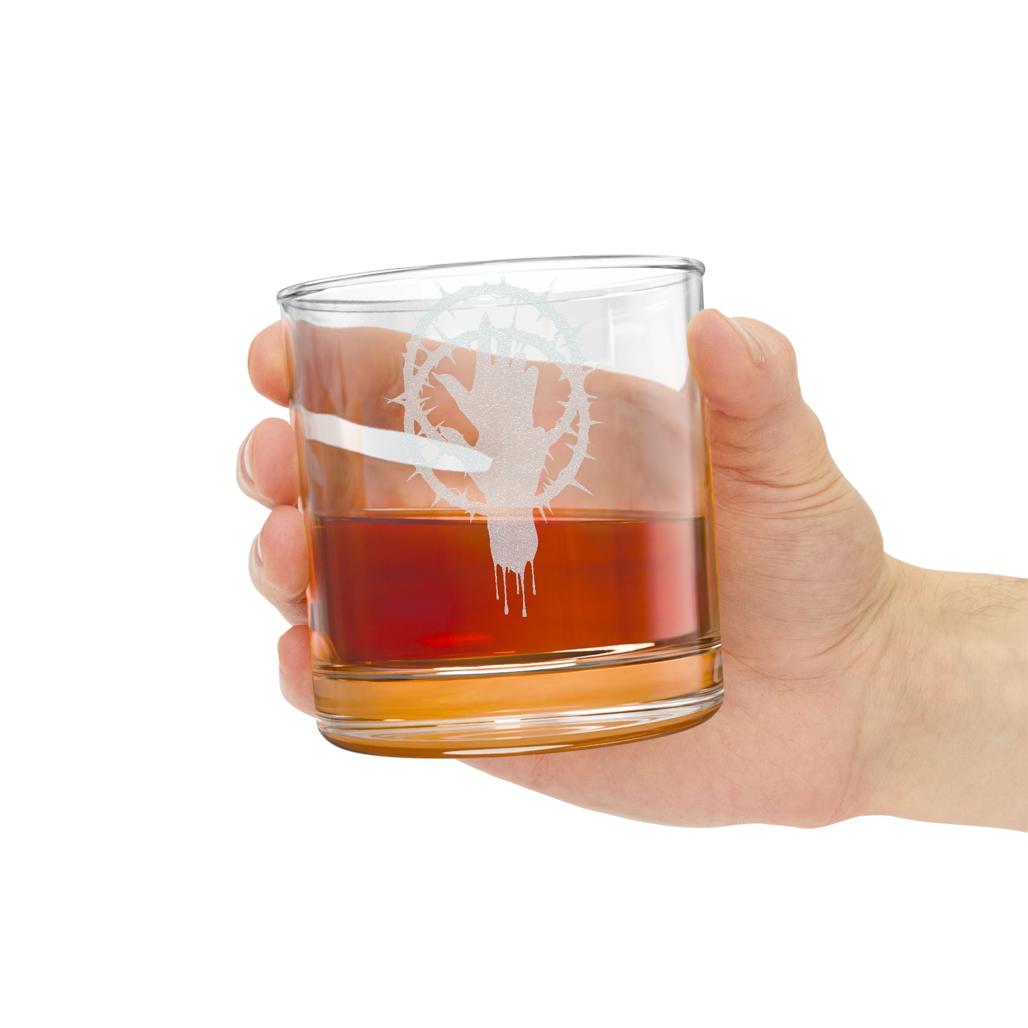 Severed Halo Engraved Whiskey Glass — 10.5oz Sipping Glass