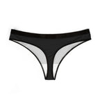 As Above So Below Women's Graphic Thong — Black Minimalist Lingerie