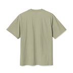 Minimal S/H Logo Embroidered Tee — Centered Graphic