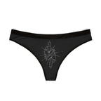 As Above So Below Women's Graphic Thong — Black Minimalist Lingerie