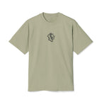 Minimal S/H Logo Embroidered Tee — Centered Graphic