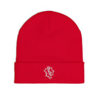Minimal Gothic Embroidered Knit Beanie — S/H Winter Hat