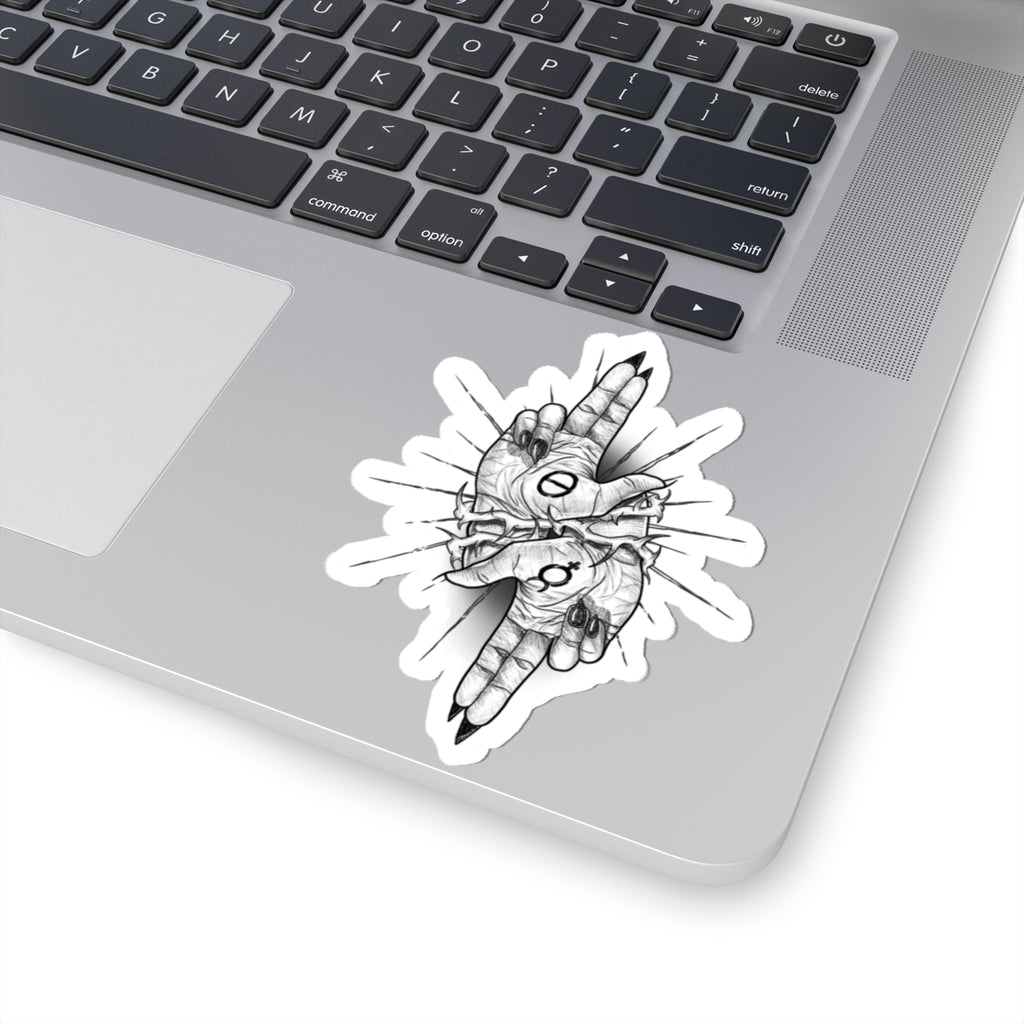 As Above So Below Hands Mystical Occult Sticker — Kiss-Cut Decal