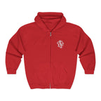 Severed Halo Zip Hoodie — Embroidered Logo Zip-Up Sweatshirt