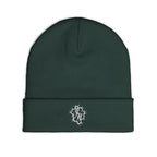 Minimal Gothic Embroidered Knit Beanie — S/H Winter Hat
