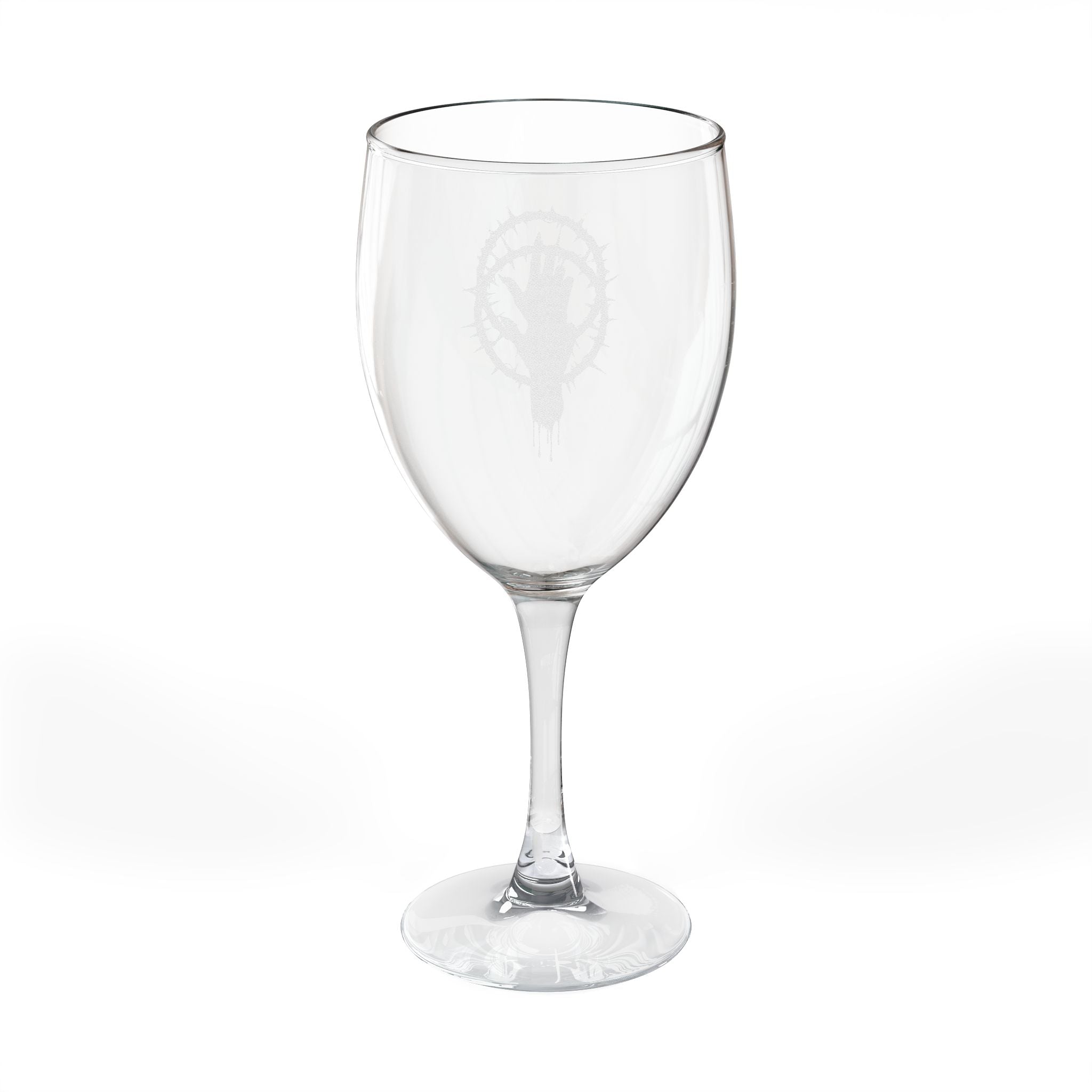 Severed Halo - Engraved 10.5oz Wine Glass — Elegant Tree of Life Design