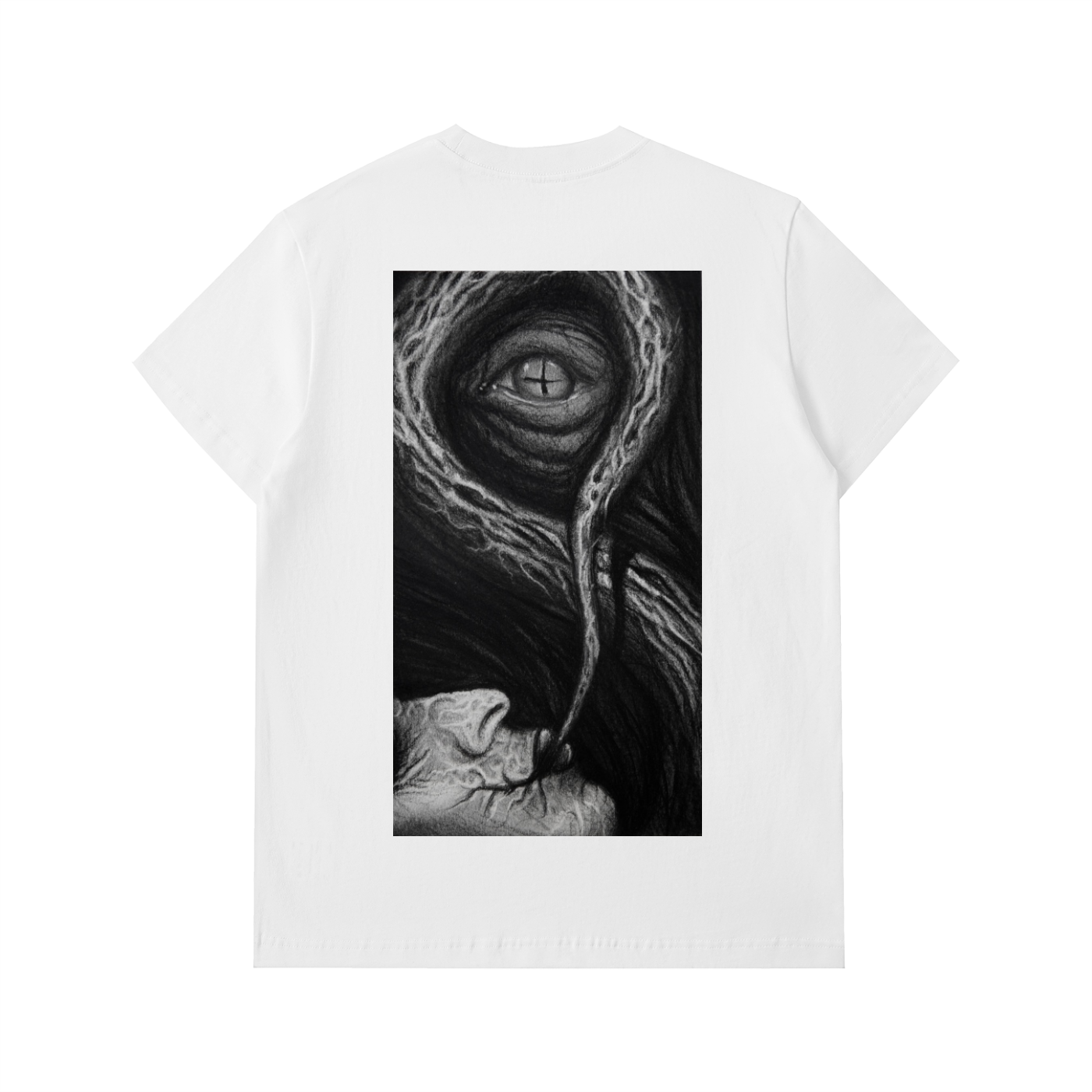 The eye! Charcoal Drawing - Essential Heavyweight Cotton T-Shirt
