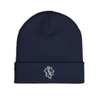 Minimal Gothic Embroidered Knit Beanie — S/H Winter Hat