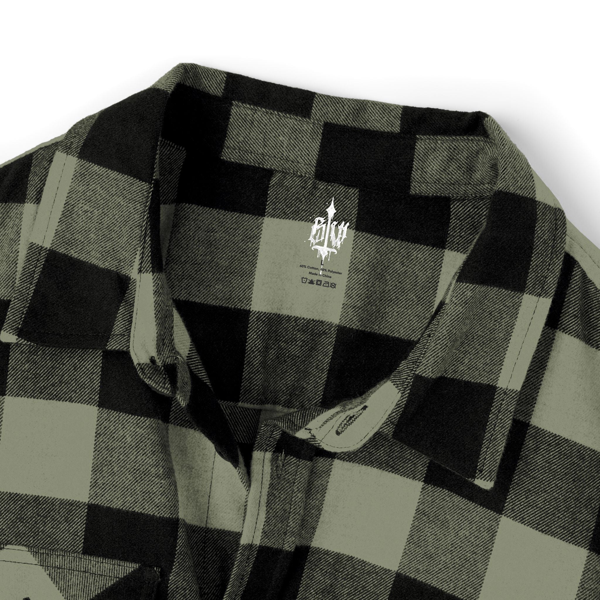 As Above So Below Back Graphic Flannel Shirt