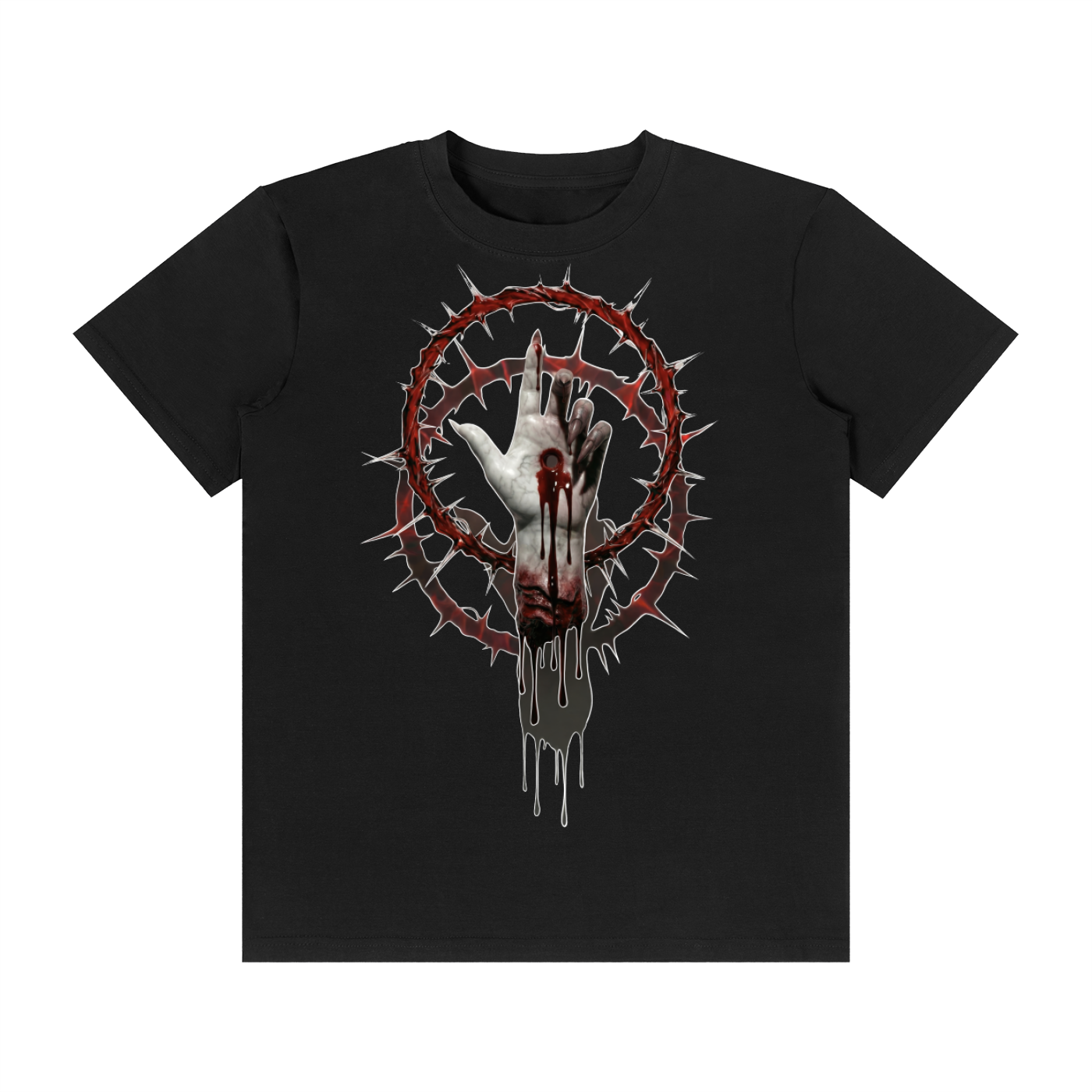 Severed Halo Front Graphic - Unisex Classic Crew Neck Cotton T-Shirt
