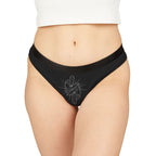 As Above So Below Women's Graphic Thong — Black Minimalist Lingerie