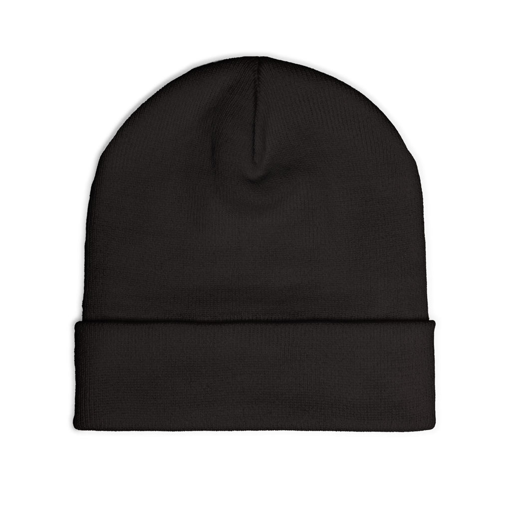 Minimal Gothic Embroidered Knit Beanie — S/H Winter Hat