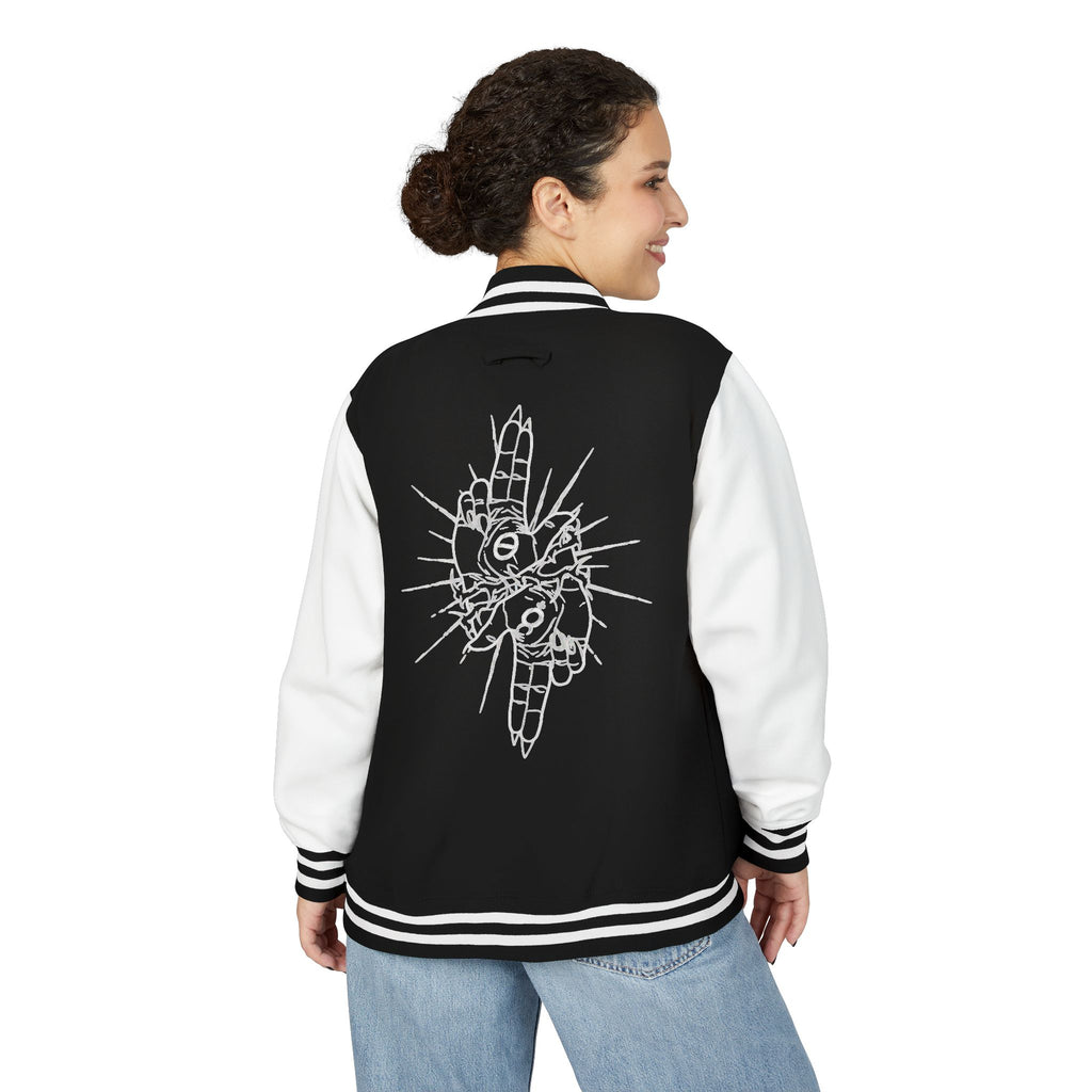 As Above So Below Embroidered Letterman Jacket