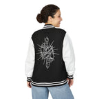 As Above So Below Embroidered Letterman Jacket