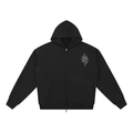 Calligraphy Cross - Essential Fleece Zip-Through Hoodie