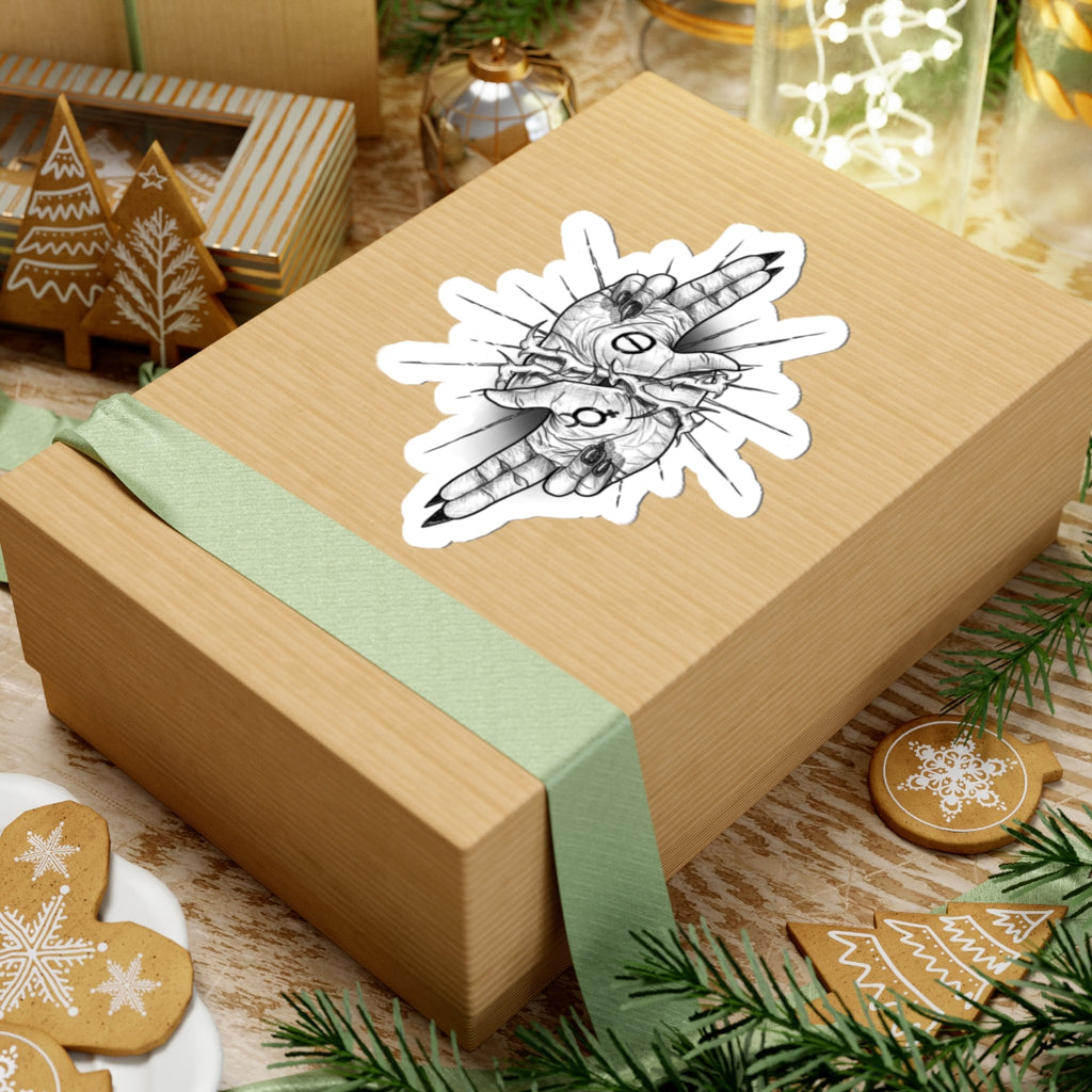 As Above So Below Hands Mystical Occult Sticker — Kiss-Cut Decal