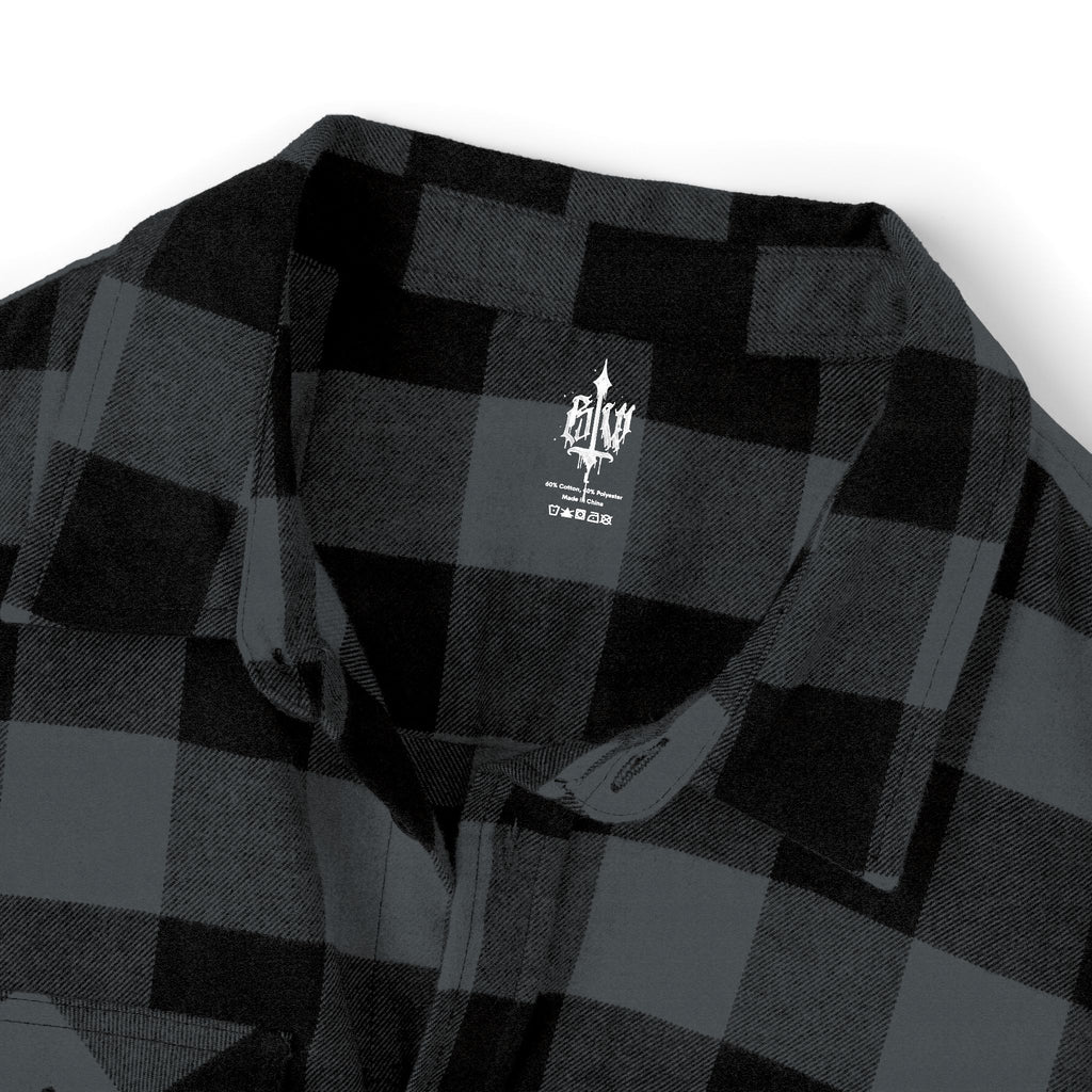 As Above So Below Back Graphic Flannel Shirt