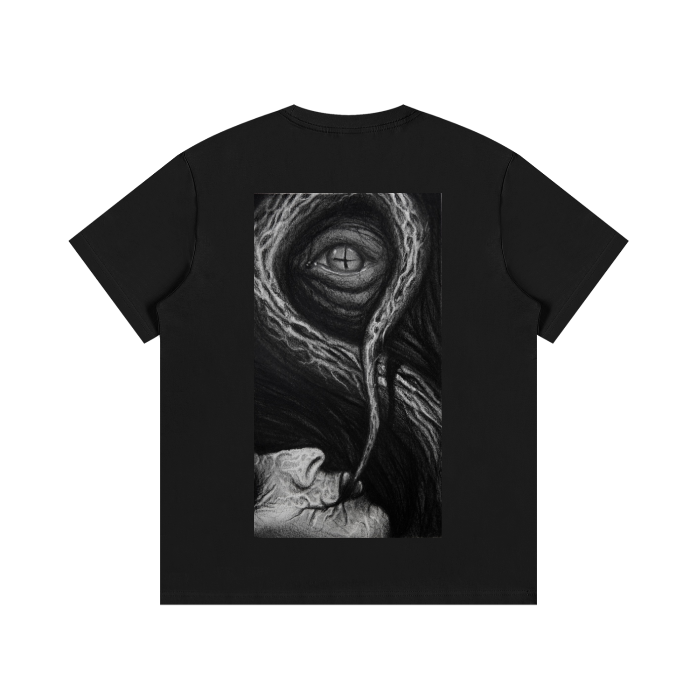 The Eye Charcoal drawing - Essential Cotton T-Shirt