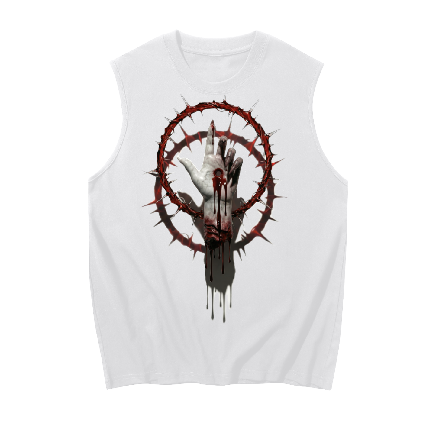 Severed Halo Front Graphic - Men's Sleeveless Cotton Tank Top