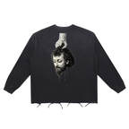 Salome - Snow Wash Raw Edge Cotton T-Shirt