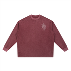 Calligraphy Cross - Mineral Wash Waffle Oversized T-Shirt