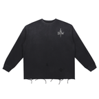 Salome - Snow Wash Raw Edge Cotton T-Shirt