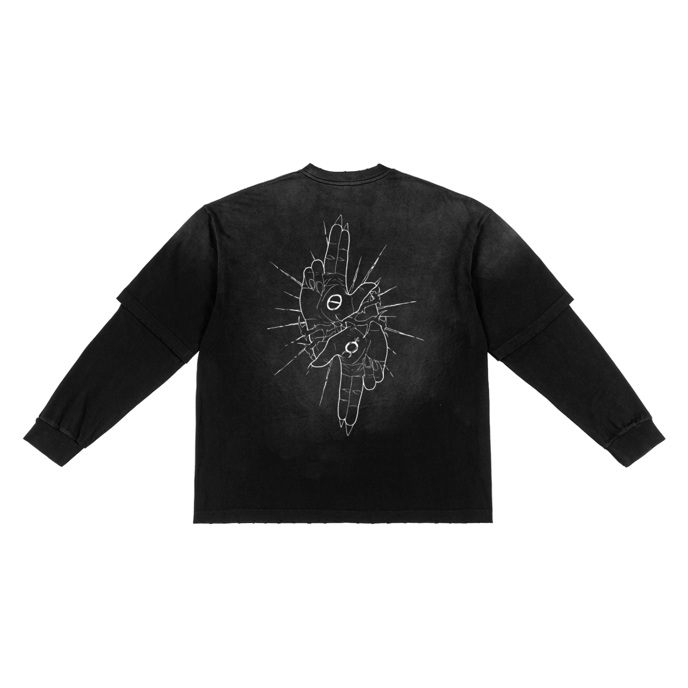 Longsleeve,Layered,90s,gothic,streetwear,gothicfashion,Unisex,oversized,art,tattoo