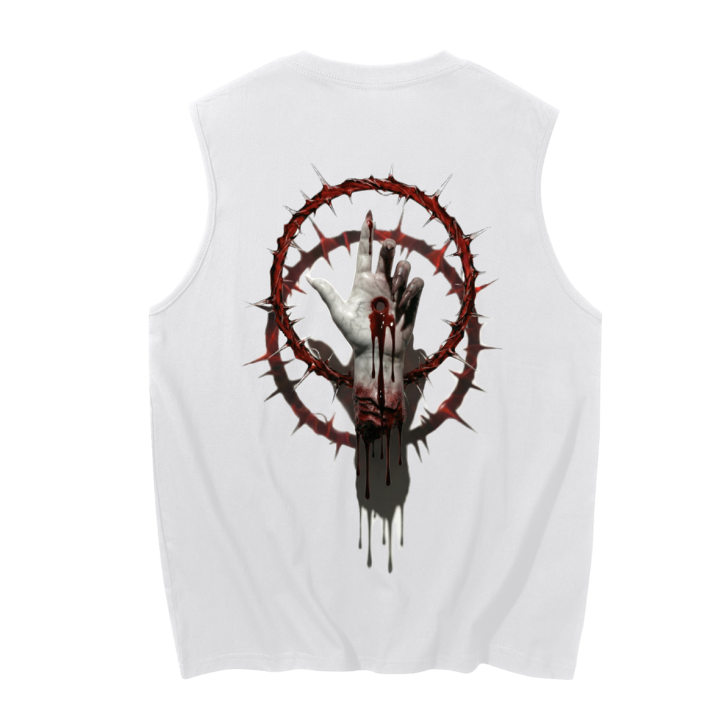 Severed Halo Back Graphic - Men's Sleeveless Cotton Tank Top