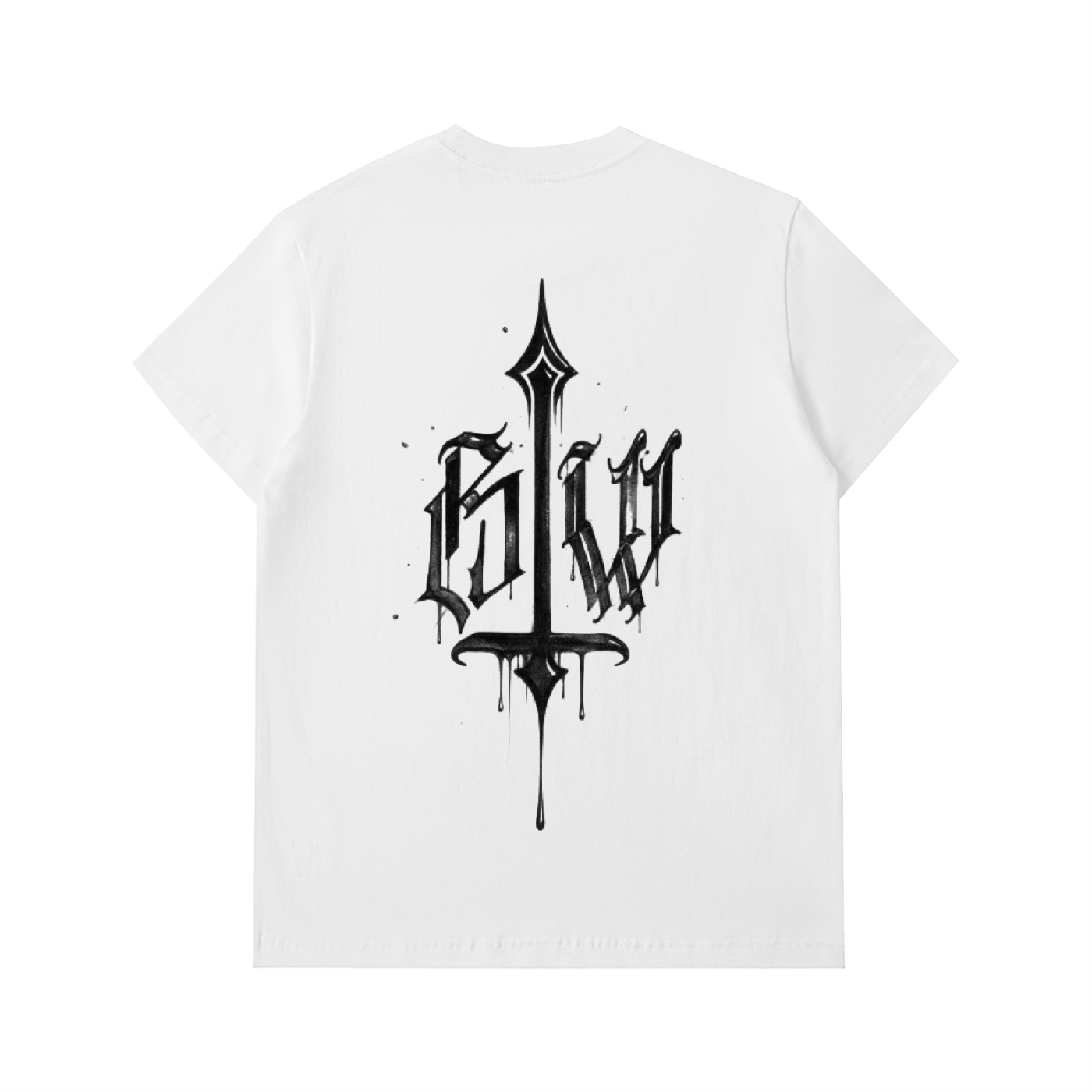 Calligraphy Cross - Essential Heavyweight Cotton T-Shirt