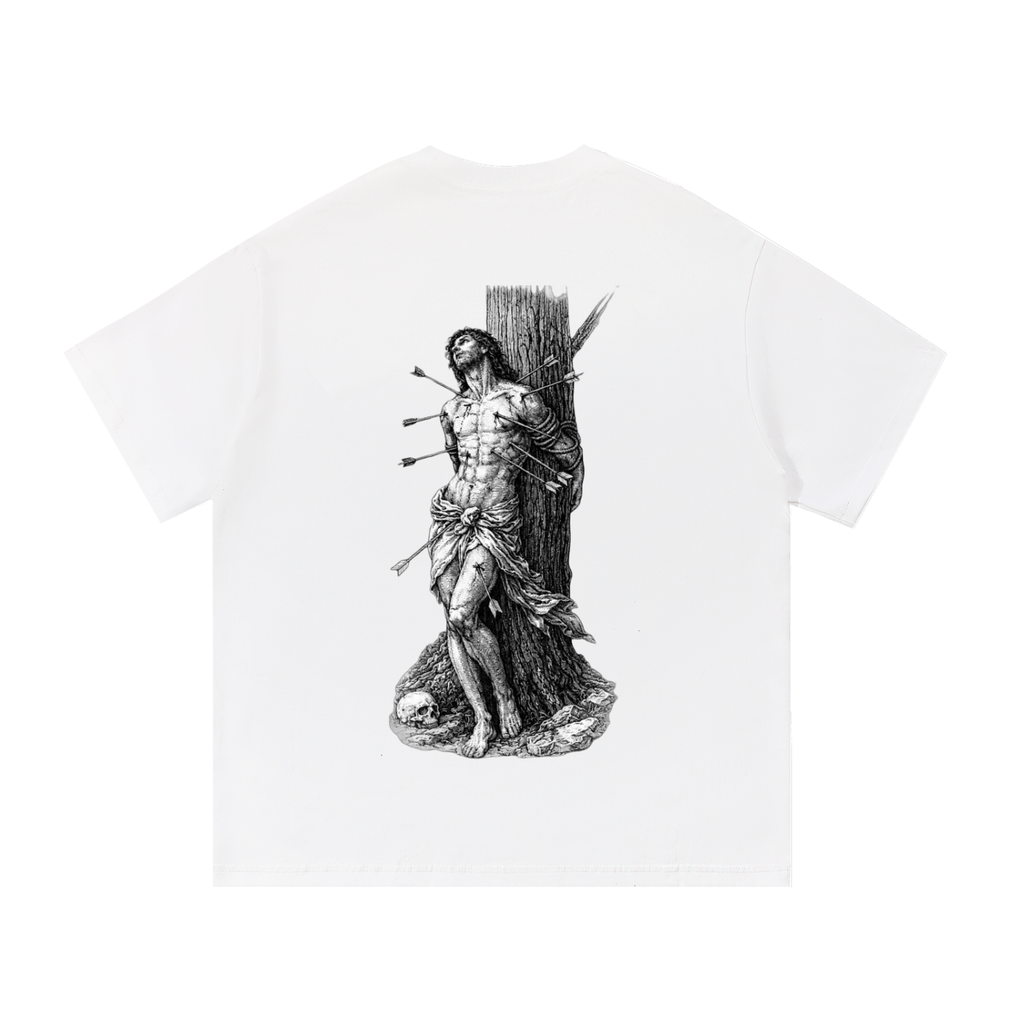 Saint Sebastian with Cross logo -  Essential Cotton T-Shirt