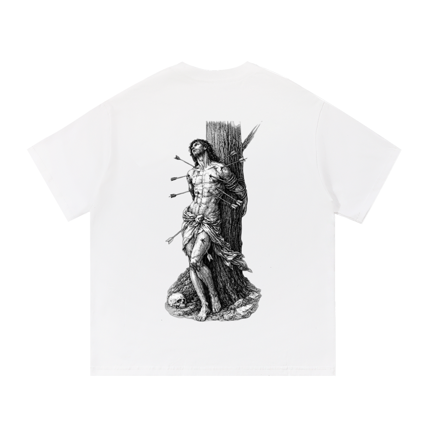 Saint Sebastian with Cross logo -  Essential Cotton T-Shirt