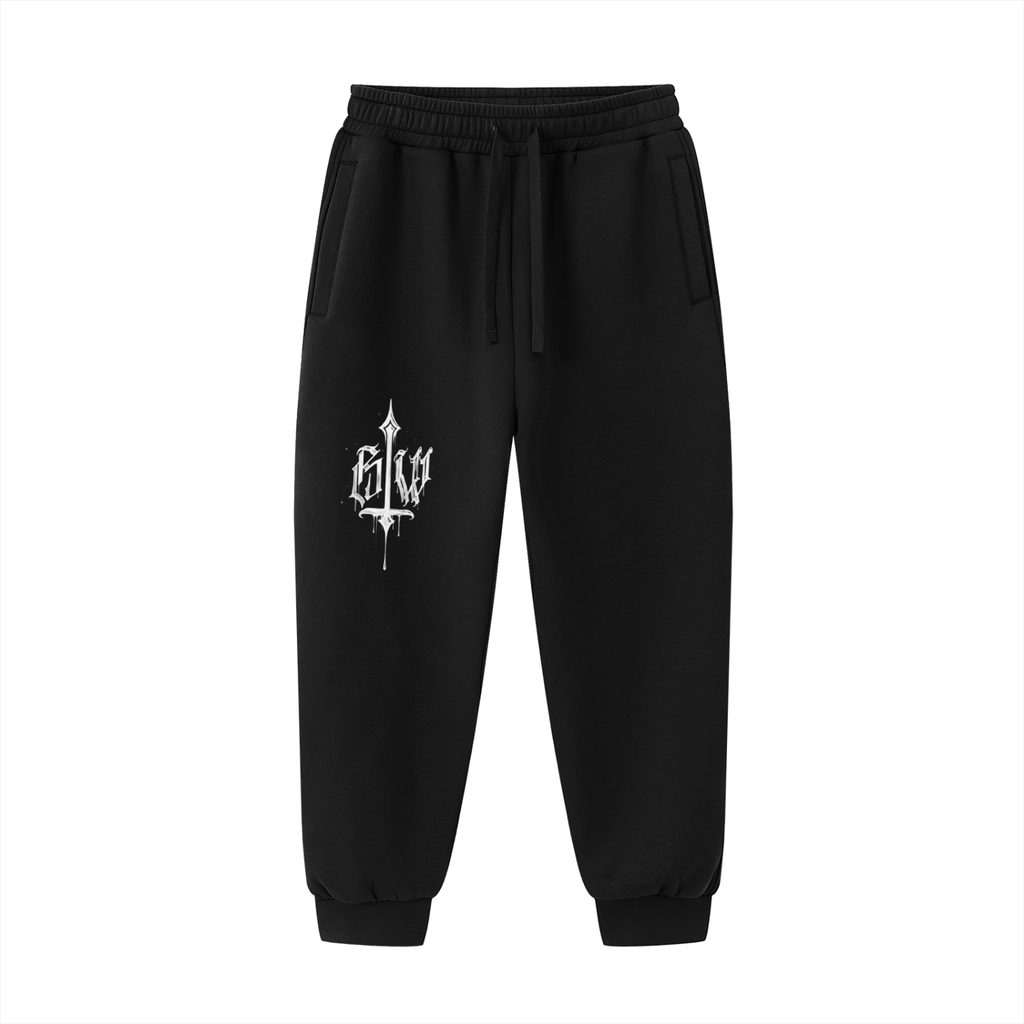 Calligraphy Cross - Essential Drawstring Jogged Sweatpants