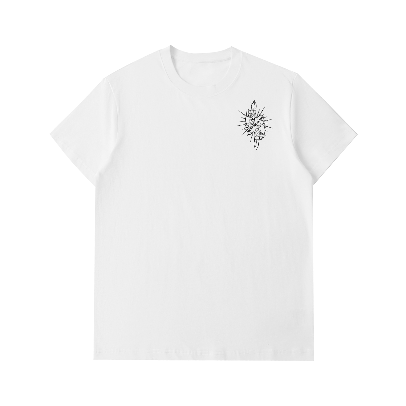 Calligraphy Cross - Essential Heavyweight Cotton T-Shirt