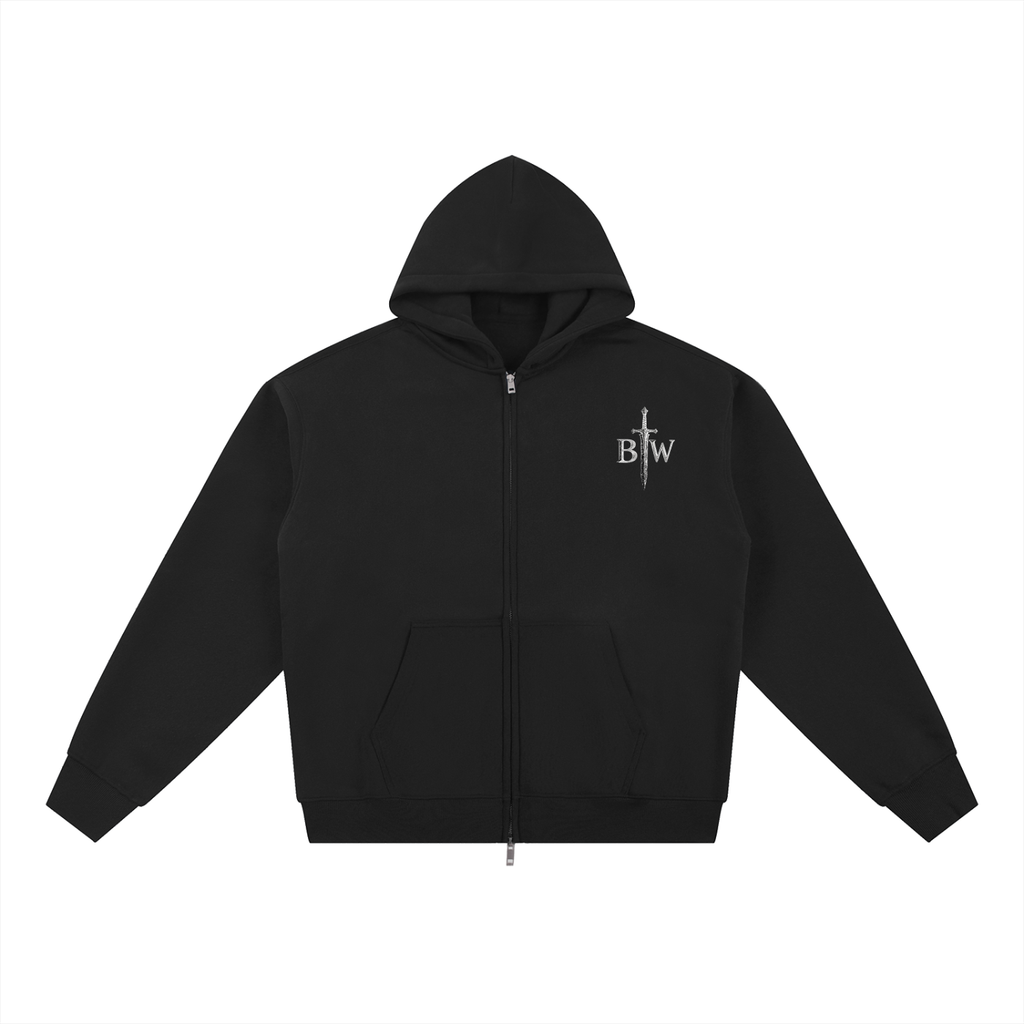 We Are All Puppets Negative Variant - Essential Fleece Zip-Through Hoodie