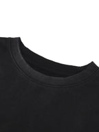 Salome - Snow Wash Raw Edge Cotton T-Shirt