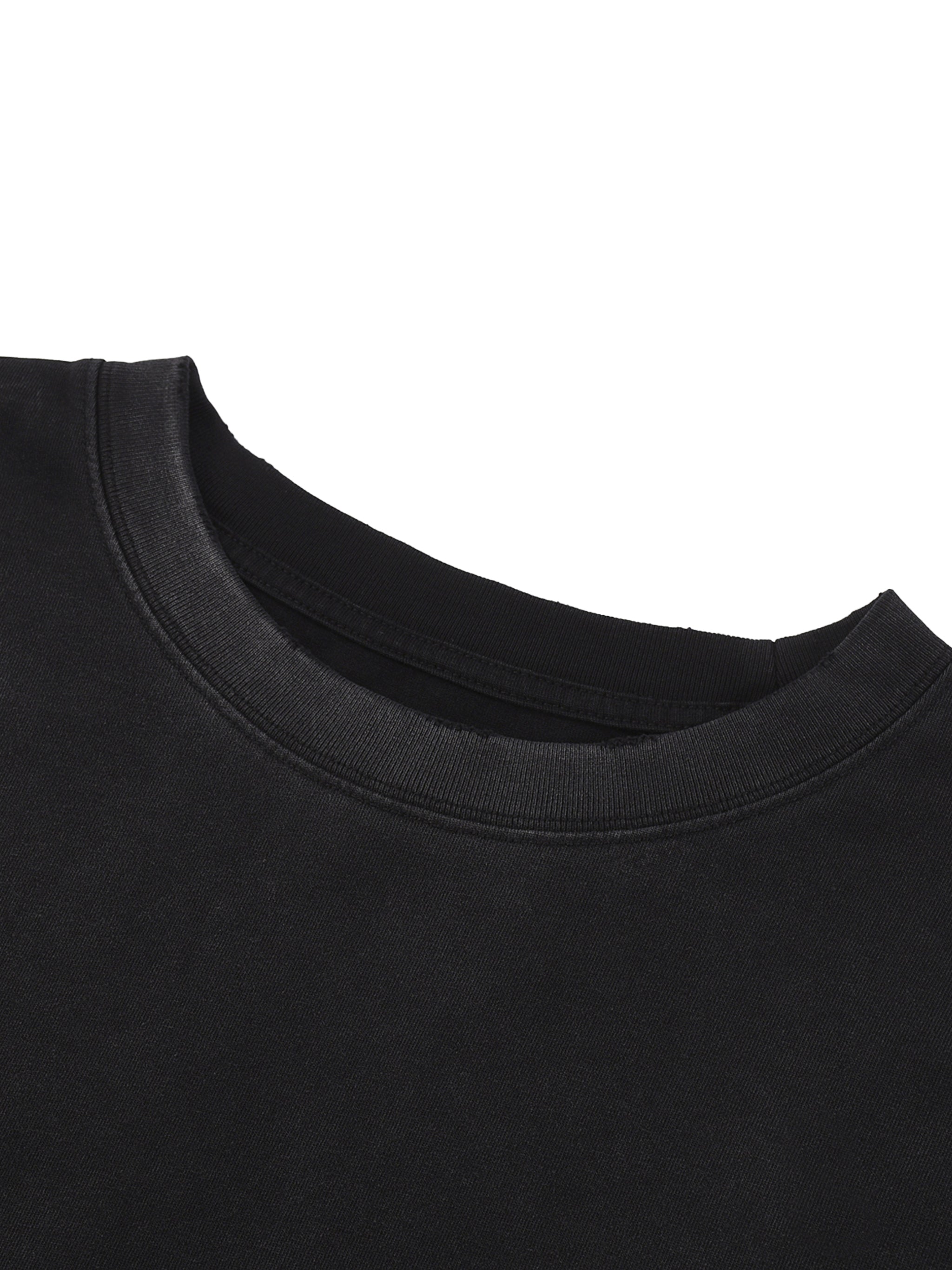 Salome - Snow Wash Raw Edge Cotton T-Shirt
