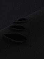 Salome - Snow Wash Raw Edge Cotton T-Shirt