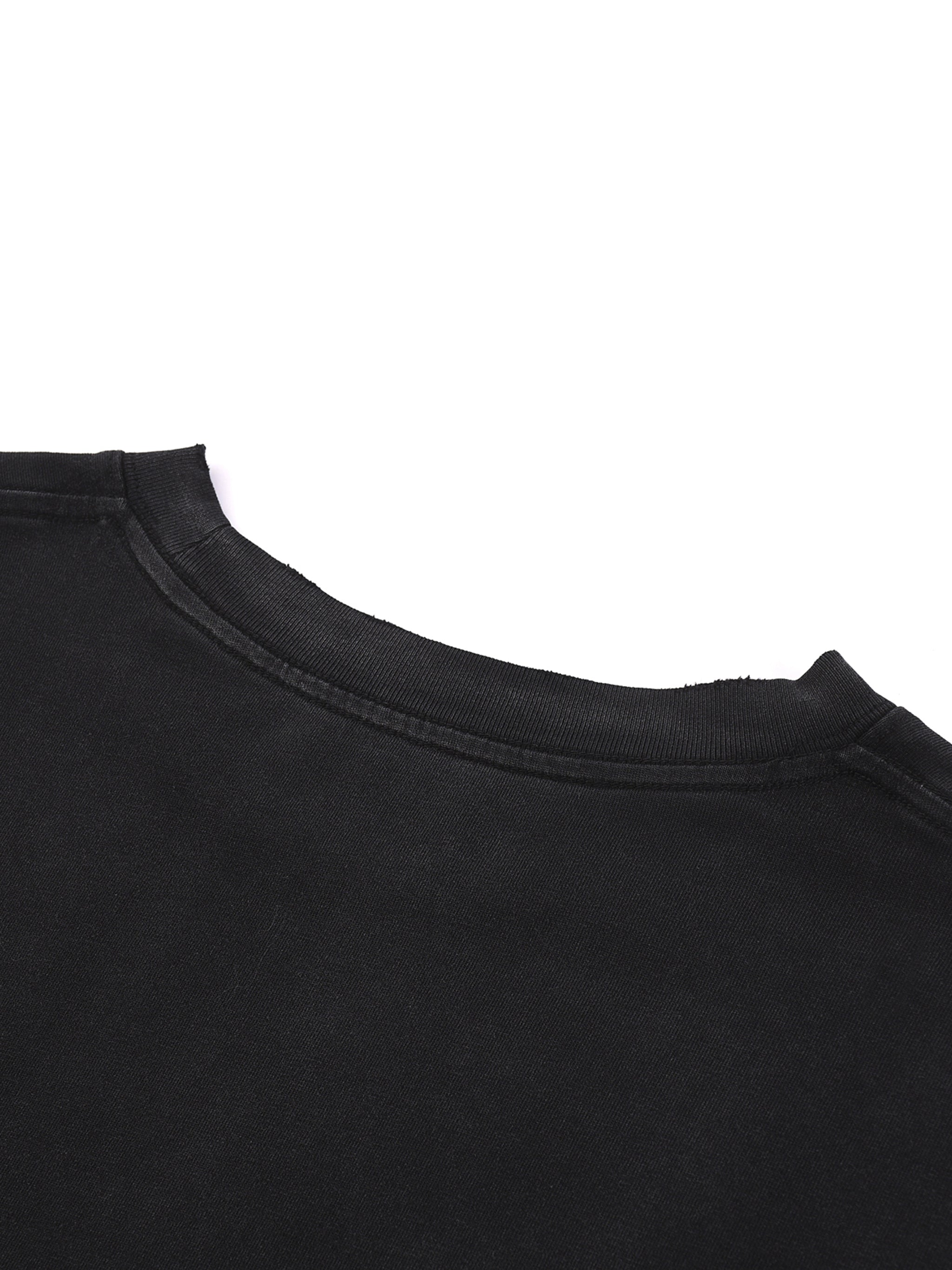 Salome - Snow Wash Raw Edge Cotton T-Shirt